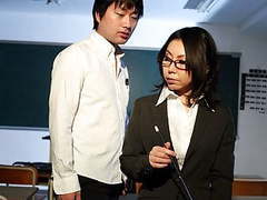 Chinese Nudes presents: Horny japanese teacher minami kitagawa blows her students ha