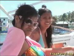 Chinese Nudes presents: Thai bikini babes at the beach and on a boat