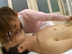 Chinese Nudes presents: Kinky asian nurse yuu konishi takes a large dick in her hands